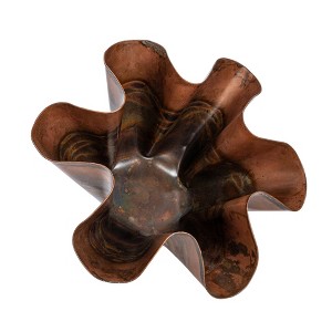 Storied Home Metal Organic Shaped Planter, Oxidized Copper - 1 of 4