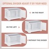 Sweetgo SG1091WT Cat Washroom Storage Bench Cabinet and Litter Box Cover with Removable Partition Wall and Pet Bed Cushion, White - 3 of 4