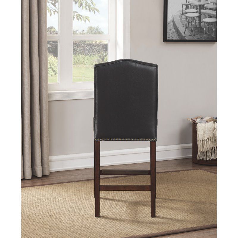 Carteret Brown Leather Counter Stool in Espresso - Comfort Pointe , 5 of 11