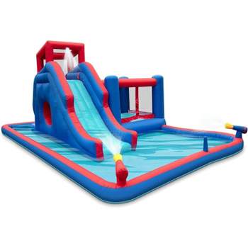 Sunny & Fun Inflatable Kids Backyard Water Park W/Slide & Bounce House