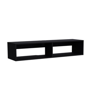 Syemin TV Stands and Consoles Spacious Black TV Stand Roomy Shelves Perfect for Large Living Rooms Home Theaters, Black, 51.5"*16.5"*2.7" - 1 of 4