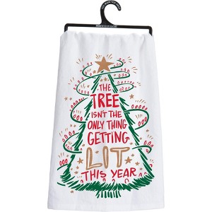 Primitives By Kathy Only Thing Getting Lit This Year Kitchen Towel - 28" x 28" - 1 of 1