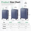 Gulches  28" Hard sided expand suitcase with rotating wheels, TSA lock, retractable handle, Blue - 4 of 4