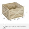FURNIinspire Decorative Holiday Scene Props Wooden Christmas Tree Base Cover Collar Box, Xmas Decoration for Home Party, Beige, 23.7"*22.4"*14.6" - 3 of 4