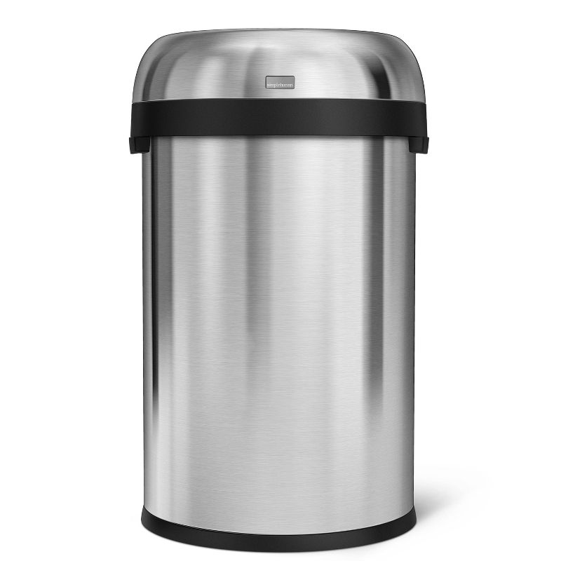 simplehuman 115L Open Top Commercial Trash Can Stainless Steel, 4 of 7