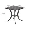 NicBex Modern 21" Square Outdoor Side End Table with Storage,Patio Aluminum Outdoor Patio Coffee Table for Garden,Poolside - 2 of 4