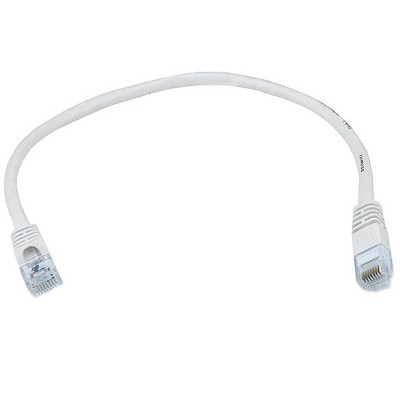 Monoprice Cat5e Ethernet Patch Cable - 1 Feet - White | Network Internet Cord - RJ45, Stranded, 350Mhz, UTP, Pure Bare Copper Wire, 24AWG