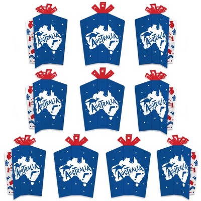 Big Dot of Happiness Australia Day - Table Decorations - G'Day Mate Aussie Party Fold and Flare Centerpieces - 10 Count