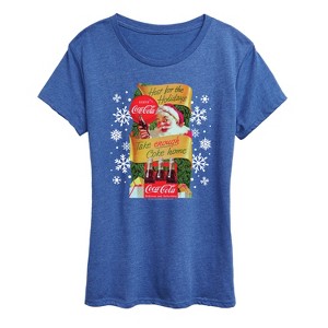 Women's - Coca-Cola - Vintage Santa Holiday Host Short Sleeve Graphic T-Shirt - 1 of 4