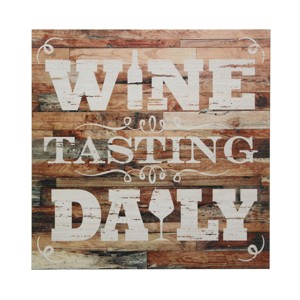 Rustic Wine Tasting Daily Themed Wood Wall Decor - Stonebriar Collection - 1 of 4