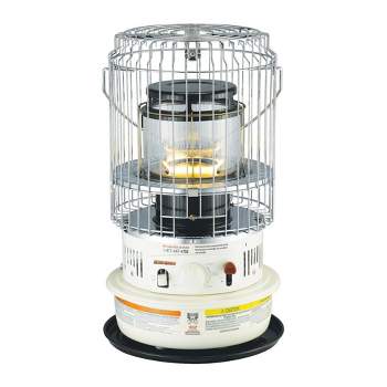 Kero World Kerosene Convection Wick Heater with Radiant and Convective Heat, Lightweight Portable Compact Design, and Sure Seat Chimney System, White