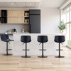 MAYEERTY Blue Swivel Bar Height Stools Set of 4, Adjustable with Backrest and Footrest for Kitchen Island - 2 of 4