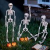 FUN LITTLE TOYS 3PCS Halloween Decorations Hanging Skeleton with Movable Posable Joints, Spooky Plastic Skeleton for Yard Garden - 4 of 4