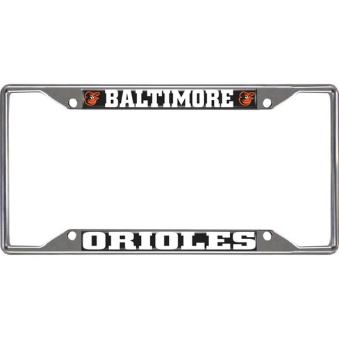 Mlb Baltimore Orioles Stainless Steel License Plate Frame : Target