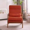 KTMBDW Accent Chair Mid-Century Modern Chair with Pillow Upholstered Lounge Arm Chair with Solid Wood Frame & Soft Cushion for Living Room, Bedroom - 4 of 4