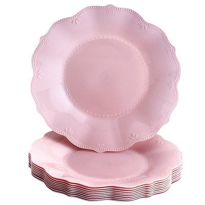 Pink disposable hot sale plates