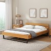 Christopher Knight Home Myora Modern Industrial Pine Wood Bed Frame with Iron Base - 2 of 4