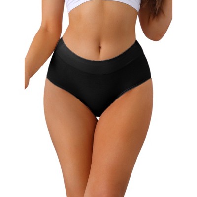 Allegra K Women's Mid-Waisted Full Coverage Tummy Control Cotton Briefs