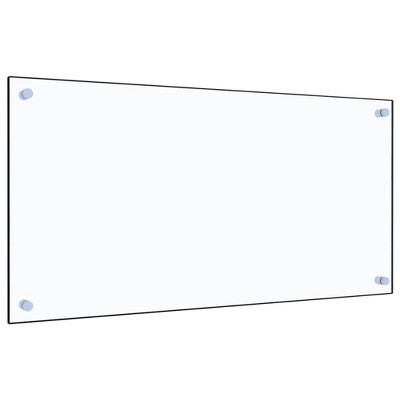 vidaXL Kitchen Backsplash Transparent 31.5"x15.7" Tempered Glass