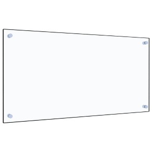 vidaXL Kitchen Backsplash Transparent 31.5"x15.7" Tempered Glass - 1 of 4