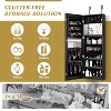 Yukimo Lockable Storage Jewelry Cabinet with Frameless Mirror, Large Wall-Mounted Armoire with Multiple Compartments and Adjustable Hooks - 2 of 4