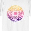 Celestial Tropics Gradient Astrology Wheel Men's White T-Shirt - 2 of 3