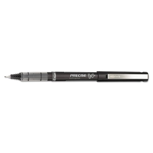 Pilot Precise V7 Roller Ball Stick Pen, Needle Point, 0.7mm Fine - Black Ink (12 Per Pack) - image 1 of 2