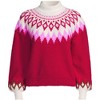 Lands' End Women's Fuzzy Turtleneck Lantern Sleeve Jacquard Sweater - 3 of 4