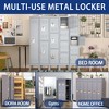 2 Door 66"H Metal Lockers With Lock for Employees,Storage Locker Cabinet for Home Gym Office School Garage,Gray - image 2 of 4