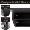 Wall Mounted Mail Organizer with 2 Slots and 3 Hooks – Multiple Finishes – MDF Wood - 4 of 4