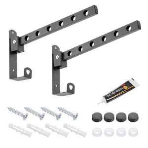 Unique Bargains Wall Mount Foldable Clothes Coat Hanger Drying Rack Hooks - 1 of 4