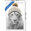 Trends International Sasha - Lion In Winter Framed Wall Poster Prints - 3 of 4