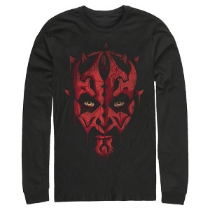 Men's Star Wars Darth Maul Portrait Long Sleeve Shirt - 1 of 3