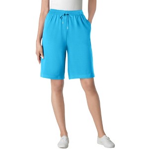 Woman Within Plus Size Sport Knit Short - 1 of 4