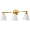 POWLIG Modern Vanity Light - Dimmable Bathroom Wall Sconce with Milky White Glass Shades - 3 of 4