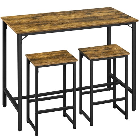 Yaheetech Industrial Counter Height Table Set For Dining Room, Rustic ...