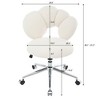NicBex Adjustable Height Swivel Home Office Chair with Hollow Back Design for Work Study Vanity - 3 of 4