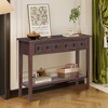 Bella Depot 38.2" Rustic Console Table with Open Shelf - 2 of 4