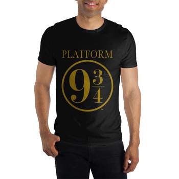 Harry Potter Hogwarts Express Platform Nine and Three-Quarters 9 3/4 Men's Black Tee T-Shirt Shirt