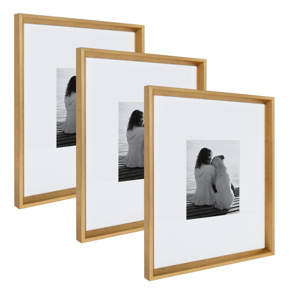 Photos - Photo Frame / Album 16" x 20" Calder Wall Frame Gold - Kate & Laurel All Things Decor 16" x 20