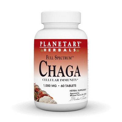 Chaga 1000mg Full Spectrum by Planetary Herbals  -  60 Tablet