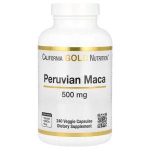 Organic Peruvian Maca Root, Lepidium meyenii, Non GMO, 500 mg, 240 Veggie Caps - 1 of 3