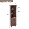 SinCiDo 68" Tall Corner Cabinet with Modern Fluted Design, Adjustable Shelves & Curved Profile for Bathroom, Living Room, Kitchen - 2 of 4