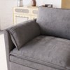 Okak Mid Century Designed Loveseat Sofa Futon Couch with Arm Pillows,Comfy 2-Seat Sofa Couch for Living Room,Apartment - 4 of 4