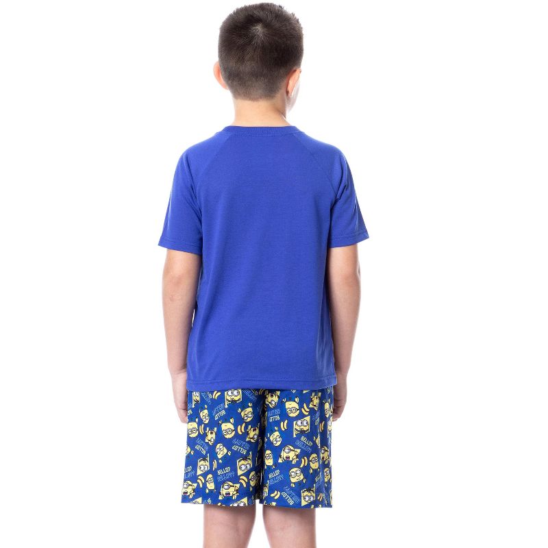Despicable Me Boys' Minions Bello? Raglan Sleep Pajama Set Shorts Shirt Multicolored, 2 of 6