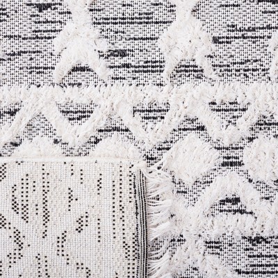 Augustine Black and Ivory Synthetic Flat Woven 8' x 10' Area Rug