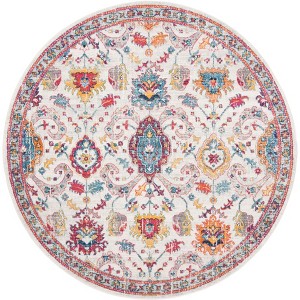 Evoke EVK255 Power Loomed Area Rug - Cream/Orange - 5'3"x5'3" - Safavieh. - 1 of 4