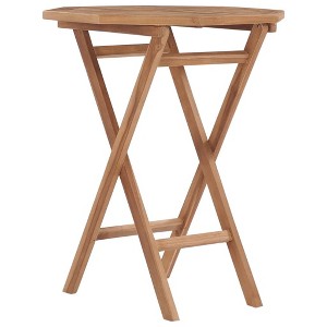 vidaXL Folding Patio Table, 23.6"x23.6"x29.5", Solid Teak Wood - 1 of 4
