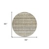 Taupe Gray And Beige Striped Washable Indoor Outdoor Area Rug - 3 of 4