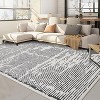 Rugs for Living Room Washable Modern Stripe Carpet Non Slip Soft Rubber Backed Rug,Low Pile Area Rug for Bedroom Office DiningRoom - 3 of 4